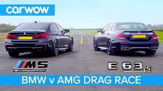 BMW M5 Competition vs MercedesAMG E 63 S  DRAG RACE ROLLING RACE amp BRAKE TEST [upl. by Gough]