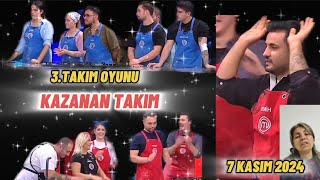 MASTERCHEF TÜRKİYE 7 KASIM 2024  3TAKIM OYUNUNU HANGİ TAKIM KAZANDI masterchef [upl. by Tiffani]