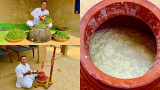 Saag Makkhan Malai Aur Makki Ki Roti  Traditional Saag Recipe  Punjabi Saag  Village Life Punjab [upl. by Tesil]