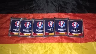 2 Panini Uefa Euro EM 2016 France Sticker Päckchen guter Pull öffnen opening [upl. by Arotahs]