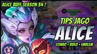 CARA MAIN ALICE HYPER amp BUILD TERKUAT 2024 MLBB [upl. by Resee279]