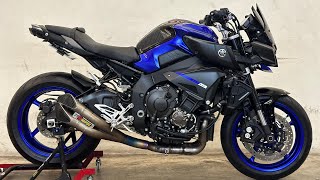 Yamaha MT10 2017 Exhaust sound Akrapovic motogp [upl. by Ardnos]