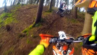 Hard Enduro in the Alps  Drifts  Racing KTM Freeride 250 VS EXC 300 [upl. by Jewett]