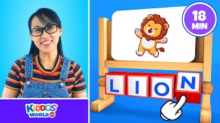 Teaching Easy 4Letter Words Spelling Lessons and Learning Phonics Sounds for Kids [upl. by Doelling140]