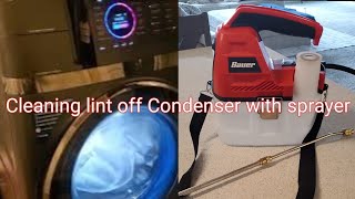 Ge profile combo all in one Cleaning lint off condenser with sprayer [upl. by Euqinimod]