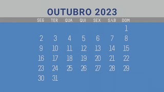 Agenda Fiscal de outubro de 2023 [upl. by Belford]