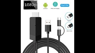 Maylowen 2 In 1 USB Type CMicro USB To HDMI Cable Adapter [upl. by Drandell765]