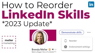 How to Reorder Your Skills on LinkedIn  2023 Update New Navigation [upl. by Eisnyl]