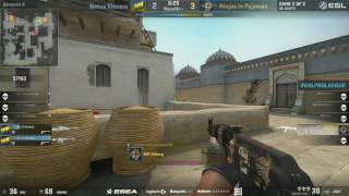 friberg goes 1v5 clutch with the bunny hop  ESL CSGO Pro League [upl. by Ettener730]