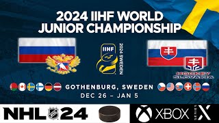 WJC 2024  25  Group B  Russia vs Slovakia [upl. by Hanni]