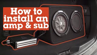 How to install an amp and sub in your car  Crutchfield video [upl. by Yelsiap]