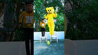 Teddy high jump on balloon 🎈 ayush amp Garv ll shorts trendingshorts viralshorts teddy [upl. by Gwen]