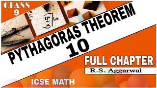 Pythagoras Theorem  Class 9th Math Chapter 10 One Shot video RSAggarwal math  ICSE MATH [upl. by Norra]