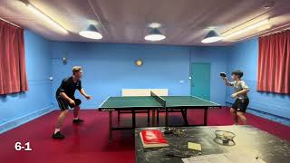 Liam Chau vs Jackson Cockbain  2425 Southport Table Tennis League D2 [upl. by Nytram146]