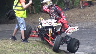 CRAZY Quad Going SIDEWAYS on Hillclimb  CLOSE CALL [upl. by Nivlak]