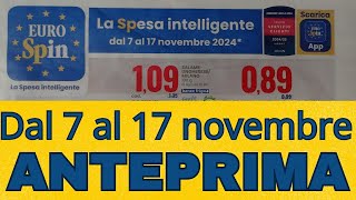 Volantino EUROSPIN dal 7 al 17 novembre ANTEPRIMA [upl. by Melmon946]