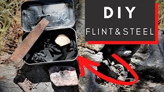 Diy flint a steel for your bushcraft kit How to make your own flint and steel at home [upl. by Olleina]