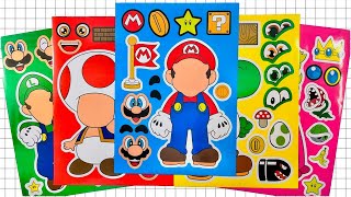 ToyASMR Decorate with Sticker Book Super Mario Bros ✨ paperdiy asmr supermariobros [upl. by Geralda]