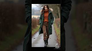 🔥 Top Trend Autumn Winter 2024 Street Fashion Forest Green Parka amp Corduroy Pants for Cozy Style [upl. by Koblas]