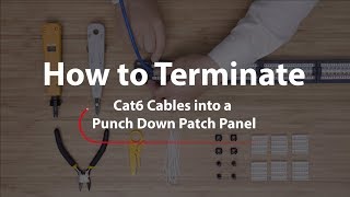 How to Terminate Cat6 Cables into a Punch Down Patch Panel  FS [upl. by Odille]