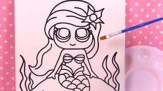 Peinture Princesse Sirène Ariel Crafts [upl. by Ailecara]