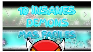 👉Top 10 Insanes Demons mas Faciles Para Empezár 2👈 Geometry Dash [upl. by Eaton18]