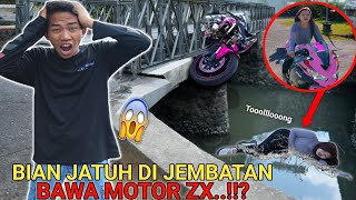 BIAN J4TUH DIJEMBATAN😱 NEKAT NGEBUT NAIK MOTOR ZX25R BARU ARIK PANIK  Mikael TubeHD [upl. by Dhar947]