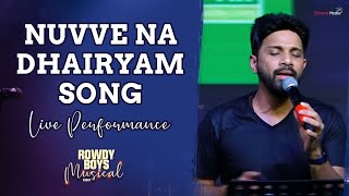 Nuvve Na Dhairyam Song Live Performance  Rowdy Boys Songs  Rowdy Boys Musical Night [upl. by Perreault]