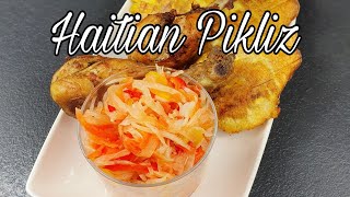 31 Recette Pikliz Haïtien🇭🇹 How To Make Haitian Pikliz 🥕🧅 Spicy Coleslaw🌶 Vegan 22 [upl. by Htiekel]