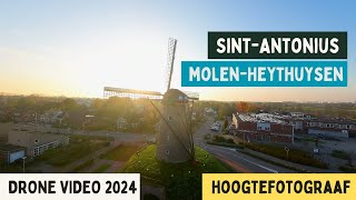 Sint Antoniusmolen Heythuysen Drone Video in 4K 2024  Hoogtefotograaf [upl. by Fionnula745]