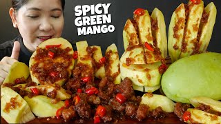 GREEN MANGO  SPECIAL SPICY SHRIMP PASTE MANGGA HILAW  ALAMANG  RECIPE WITH MUKBANG [upl. by Corbet608]