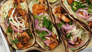 Spicy Pan fried Tilapia fish tacos are seriously too good to miss [upl. by Anaidiriv]