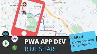 Rideshare app part 4  Save new users to MongoDB with NodeJS API [upl. by Oguh920]