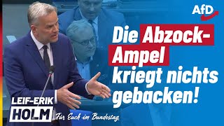 Kanzler im Kreuzverhör AbzockAmpel kriegt nichts gebacken  LeifErik Holm MdB [upl. by Lodie]