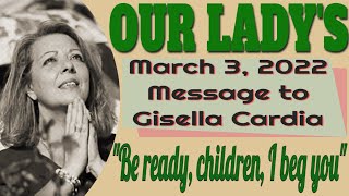 Our Ladys Message to Giselle Cardia for March 3 2022 [upl. by Brandes]