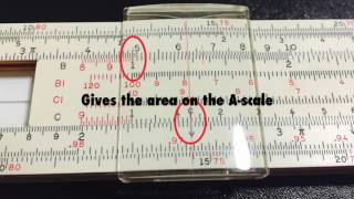 Circle area calculation with a slide rule [upl. by Noseimaj]