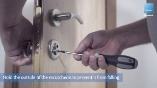 Door escutcheon replacement – TESA ASSA ABLOY [upl. by Obara]