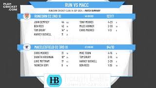 Runcorn CC 2nd XI v Macclesfield CC 3rd XI [upl. by Rahmann]