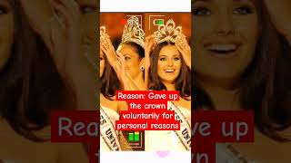 First dethroned Miss Universe missuniverse shorts shortsfeed [upl. by Dacia406]