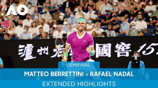 Matteo Berrettini v Rafael Nadal Extended Highlights SF  Australian Open 2022 [upl. by Hole]