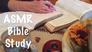 ASMR BibleBookStudyCrinkly notebookPencil writing No talkingpage turning [upl. by Muffin]