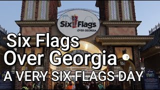 Six Flags Over Georgia  Rope Drop To Park Close Vlog A Very Six Flags Day  March 2021 [upl. by Helga700]