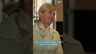 Kolinda GrabarKitarović za HRT U srcu sam bila i ostala navijač 🇭🇷 [upl. by Myrtie]