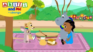 STORYTIME Time for a Picnic  New Words with Akili and Me  African Educational Cartoons [upl. by Leamiba31]