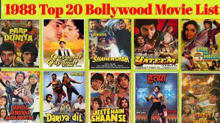 Top 20 Bollywood Movies Of 1988  Hit or Flop  1988 की बेहतरीन फिल्में  with Box Office Collection [upl. by Marquet]