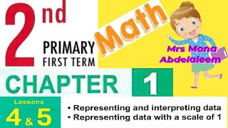 maths math2 Math grade 2 first term Chapter 1 Lesson 4amp5 Represent data with a scale of 1 [upl. by Coussoule]