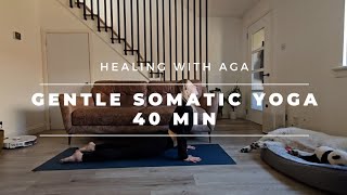 Gentle Somatic Yoga  40 min class [upl. by Fulcher]