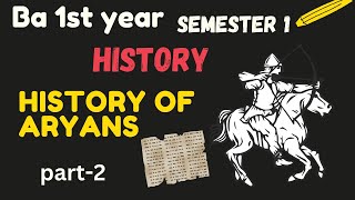 ba 1st year history history of aryas 1st semester historyba history in englishba education study [upl. by Cigam750]