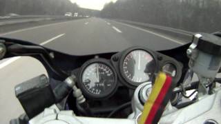 Yamaha FZR 1000 0250 kmh in 1080p [upl. by Hteb]