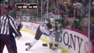 George Parros vs Derek Boogaard Dec 4 2009 [upl. by Nnylyram]